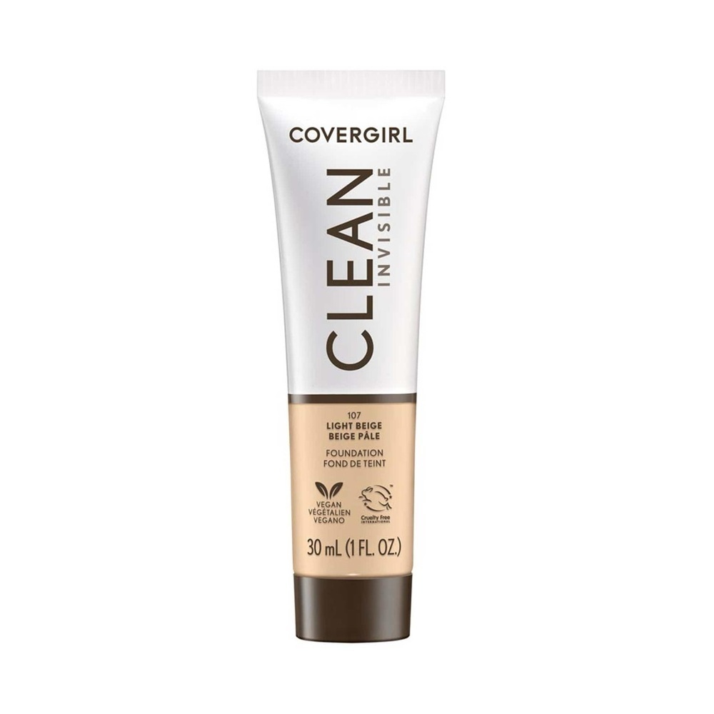 CoverGirl CLEAN Invisible Foundation – Shade 107 Light Beige
